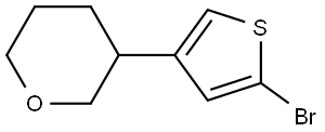 2-Bromo-4-(3-tetrahydropyranyl)thiophene Struktur