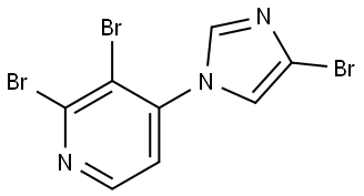 4-Bromo-1-(2,3-dibromo-4-pyridyl)imidazole Struktur