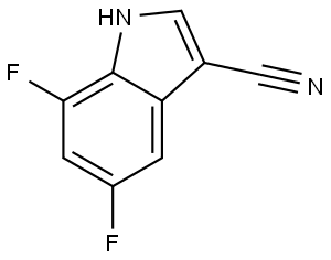 1H-Indole-3-carbonitrile, 5,7-difluoro- Struktur