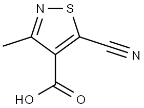 4-Isothiazolecarboxylic acid, 5-cyano-3-methyl- Struktur