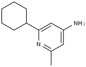 2-cyclohexyl-6-methylpyridin-4-amine Struktur