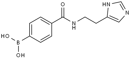 Boronic acid, B-[4-[[[2-(1H-imidazol-5-yl)ethyl]amino]carbonyl]phenyl]- Struktur