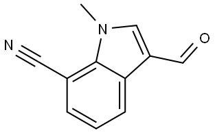 3-Formyl-1-methyl-1H-indole-7-carbonitrile Struktur