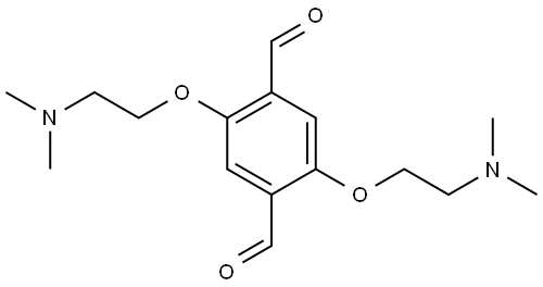 2,5-bis(2-(dimethylamino)ethoxy)terephthalaldehyde Struktur