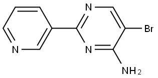 5-Bromo-4-amino-2-(3-pyridyl)pyrimidine Struktur