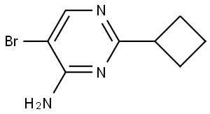 5-Bromo-4-amino-2-(cyclobutyl)pyrimidine Struktur