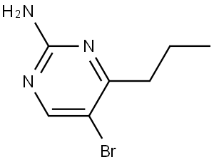 5-Bromo-2-amino-4-(n-propyl)pyrimidine Struktur