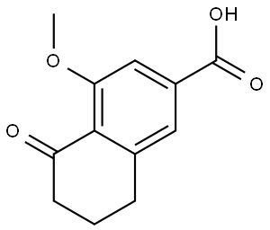 2-Naphthalenecarboxylic acid, 5,6,7,8-tetrahydro-4-methoxy-5-oxo- Struktur