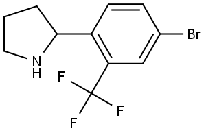 2-[4-BROMO-2-(TRIFLUOROMETHYL)PHENYL]PYRROLIDINE Struktur