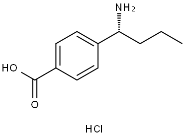 (R)-4-(1-aminobutyl)benzoic acid hydrochloride Struktur