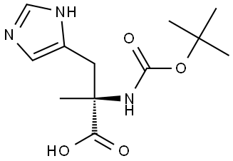 (2S)-3-(1H-imidazol-5-yl)-2-methyl-2-[(2-methylpropan-2-yl)oxycarbonylamino]propanoic acid Struktur