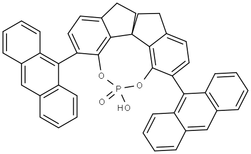 (11aS)- 5-oxide-3,7-di-9-anthracenyl-10,11,12,13-tetrahydro-5-hydroxy-Diindeno[7,1-de:1',7'-fg][1,3,2]dioxaphosphocin Struktur