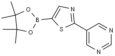 2-(5-Pyrimidyl)thiazole-5-boronic acid pinacol ester Struktur