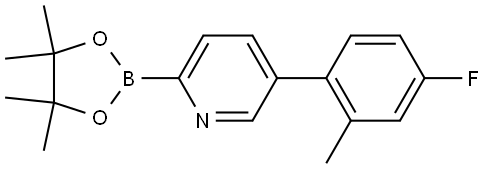 5-(4-Fluoro-2-methylphenyl)pyridine-2-boronic acid pinacol ester Struktur