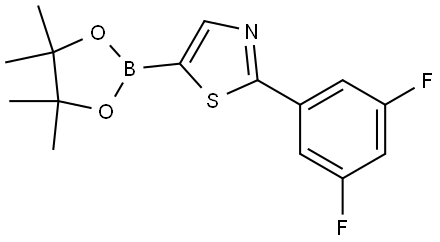 2-(3,5-Difluorophenyl)thiazole-5-boronic acid pinacol ester Struktur