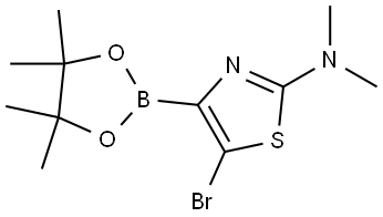 5-Bromo-2-(dimethylamino)thiazole-4-boronic acid pinacol ester Struktur