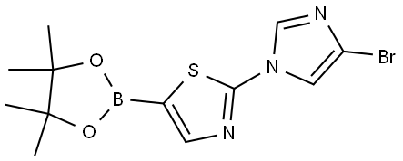 2-(4-Bromoimidazol-1-yl)thiazole-5-boronic acid pinacol ester Struktur