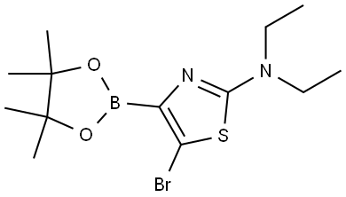 5-Bromo-2-(diethylamino)thiazole-4-boronic acid pinacol ester Struktur