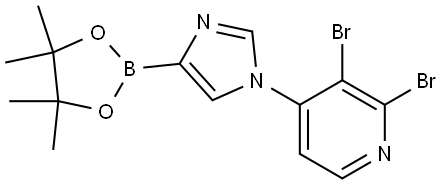 1-(2,3-Dibromo-4-pyridyl)imidazole-4-boronic acid pinacol ester Struktur