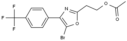 2-Oxazoleethanol, 5-bromo-4-[4-(trifluoromethyl)phenyl]-, 2-acetate Struktur