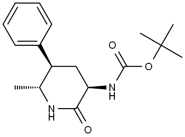 tert-butyl N-[(3R,5R,6R)-6-methyl-2-oxo-5-phenyl-3-piperidyl]carbamate Structure