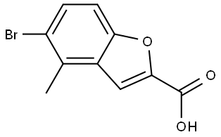 5-bromo-4-methyl-1-benzofuran-2-carboxylic acid Struktur