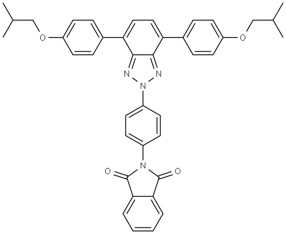 2-(4-(4,7-bis(4-isobutoxyphenyl)-2H-benzo[d][1,2,3]triazol-2-yl)phenyl)isoindoline-1,3-dione Structure