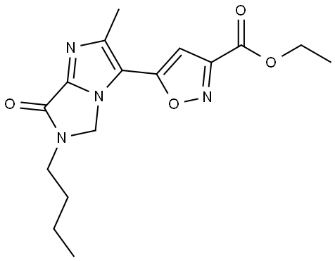 ethyl 5-(6-butyl-2-methyl-7-oxo-6,7-dihydro-5H-imidazo[1,5-a]imidazol-3-yl)isoxazole-3-carboxylate Struktur