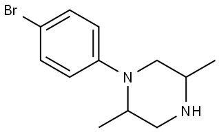 1-(4-bromophenyl)-2,5-dimethylpiperazine Struktur