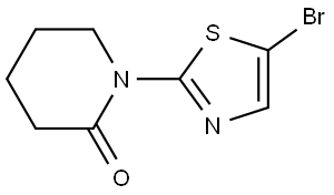 1-(5-bromothiazol-2-yl)piperidin-2-one Struktur