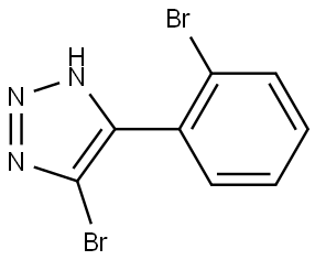 5-bromo-4-(2-bromophenyl)-1H-1,2,3-triazole Struktur