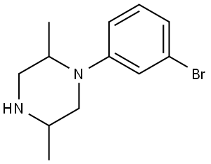 1-(3-bromophenyl)-2,5-dimethylpiperazine Struktur