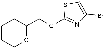 4-bromo-2-((tetrahydro-2H-pyran-2-yl)methoxy)thiazole Struktur