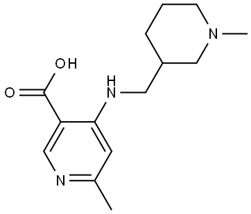 6-methyl-4-[(1-methylpiperidin-3-yl)methylamino]pyridine-3-carboxylic acid Structure