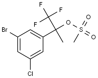 2-(3-bromo-5-chlorophenyl)-1,1,1-trifluoropropan-2-yl methanesulfonate Struktur