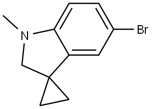 Spiro[cyclopropane-1,3′-[3H]indole], 5′-bromo-1′,2′-dihydro-1′-methyl- Struktur