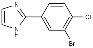 2-(3-bromo-4-chlorophenyl)-1H-imidazole Struktur