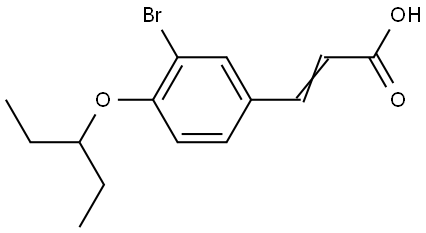 3-[3-Bromo-4-(1-ethylpropoxy)phenyl]-2-propenoic acid Structure