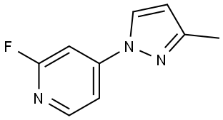 2-fluoro-4-(3-methyl-1H-pyrazol-1-yl)pyridine Struktur