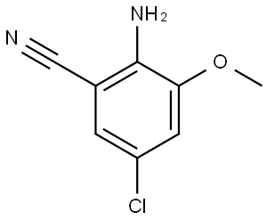 2-Amino-5-chloro-3-methoxy-benzonitrile Struktur