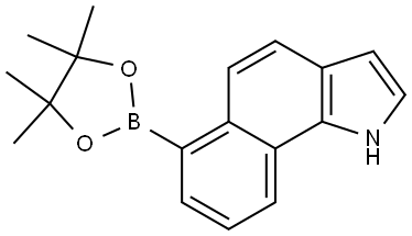 6-(4,4,5,5-tetramethyl-1,3,2-dioxaborolan-2-yl)-1H-benzo[g]indole Struktur