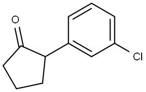 (+)-2-(3-Chlorophenyl)cyclopentanone Struktur