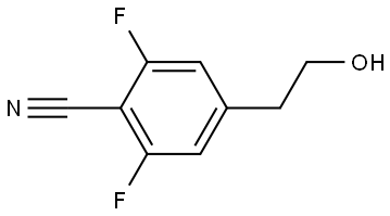 Benzonitrile, 2,6-difluoro-4-(2-hydroxyethyl)- Struktur