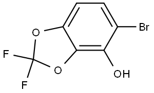 5-bromo-2,2-difluorobenzo[d][1,3]dioxol-4-ol Struktur