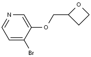 4-bromo-3-(oxetan-2-ylmethoxy)pyridine Struktur