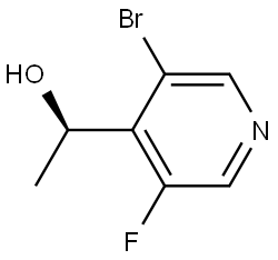 4-Pyridinemethanol, 3-bromo-5-fluoro-α-methyl-, (αR)- Struktur