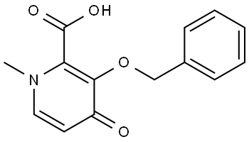 2-Pyridinecarboxylic acid, 1,4-dihydro-1-methyl-4-oxo-3-(phenylmethoxy)- Struktur