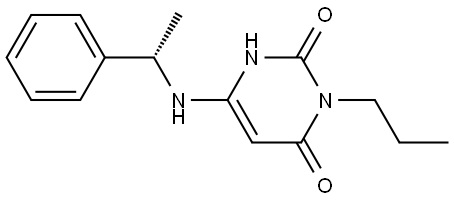 (S)-6-((1-phenylethyl)amino)-3-propylpyrimidine-2,4(1H,3H)-dione Struktur