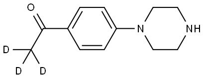 1-(4-(piperazin-1-yl)phenyl)ethan-1-one-2,2,2-d3 Struktur