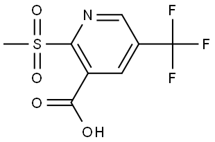 3-Pyridinecarboxylic acid, 2-(methylsulfonyl)-5-(trifluoromethyl)- Struktur